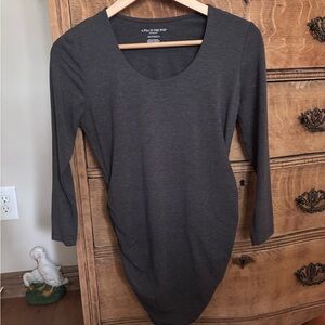 A Pea in the Pod Charcoal Maternity Top